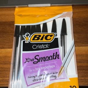 BIC cristal black ink pens